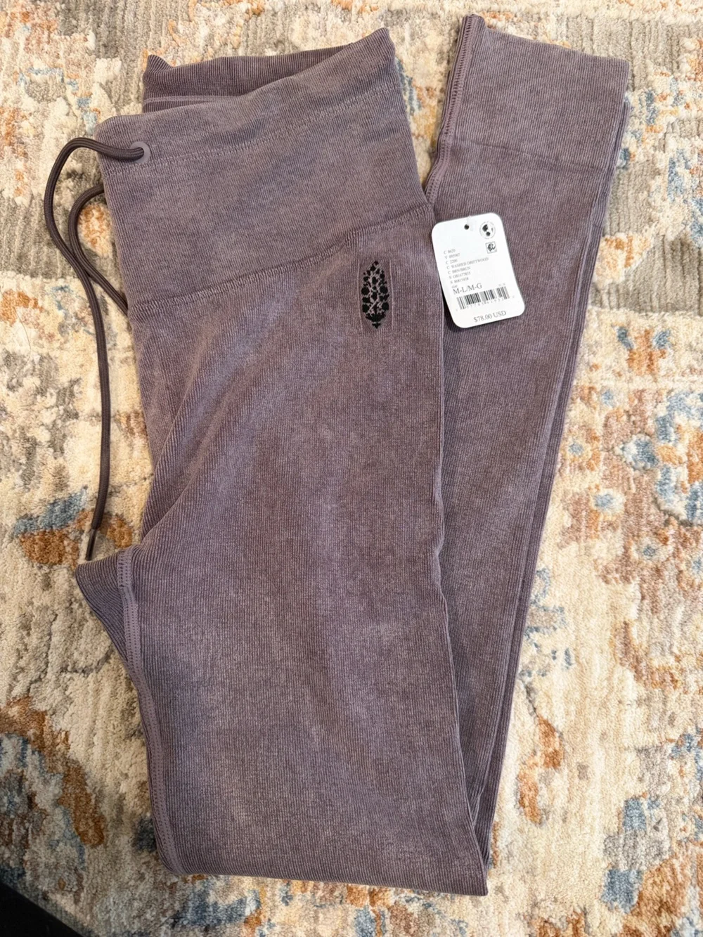 Free People Ribbed Leggings in Dusty Plum